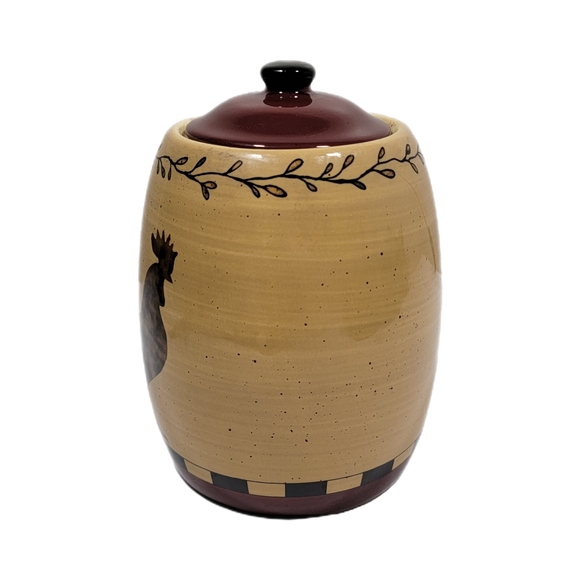 Heartfelt Kitchen Creations Vintage Folk Art Canister Rooster Star Americana - Picture 2 of 11